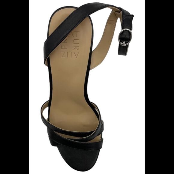 Naturalizer Mallory Ankle Strap Dress Sandals Black - Wide - Picture 2 of 3